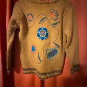 Floral Embroidered Women's Sweater